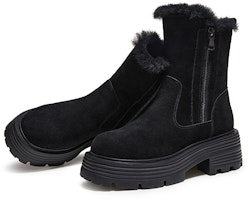 (W) CAMEL CROWN Sepatu Bot Salju Anti Air Hangat Hitam Setinggi Betis LF222W7760 Lookbook (W) CAMEL CROWN Sepatu Bot Salju Anti Air Hangat Hitam Setinggi Betis LF222W7760