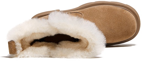 (W) CAMEL CROWN Sepatu Bot Salju Anti Air Hangat Hitam Setinggi Betis LF222W7760 1