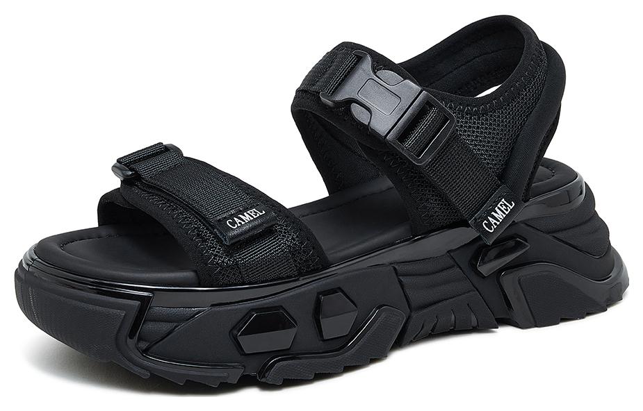 (W) CAMEL CROWN Sport Sandals 'Beige Black'