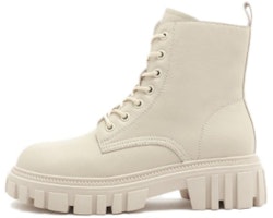 (Women) CAMEL CROWN Velvet-Lined Leather Mid-Calf Martin Boots 'Thick Sole Chunky Heel' A14703624 (Women) CAMEL CROWN Velvet-Lined Leather Mid-Calf Martin Boots 'Thick Sole Chunky Heel' A14703624