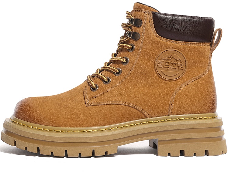 women-camel-crown-workwear-anti-slip-short-yellow-fur-lined-martens-lf-222-w7569-r