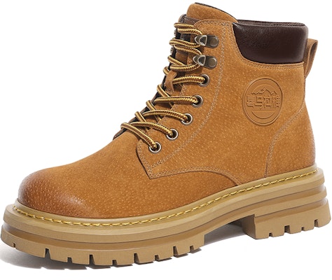 (W) CAMEL CROWN Botas de Trabajo Antideslizantes Forradas en Piel Amarilla Corta. LF222W7569R Lookbook (W) CAMEL CROWN Botas de Trabajo Antideslizantes Forradas en Piel Amarilla Corta. LF222W7569R