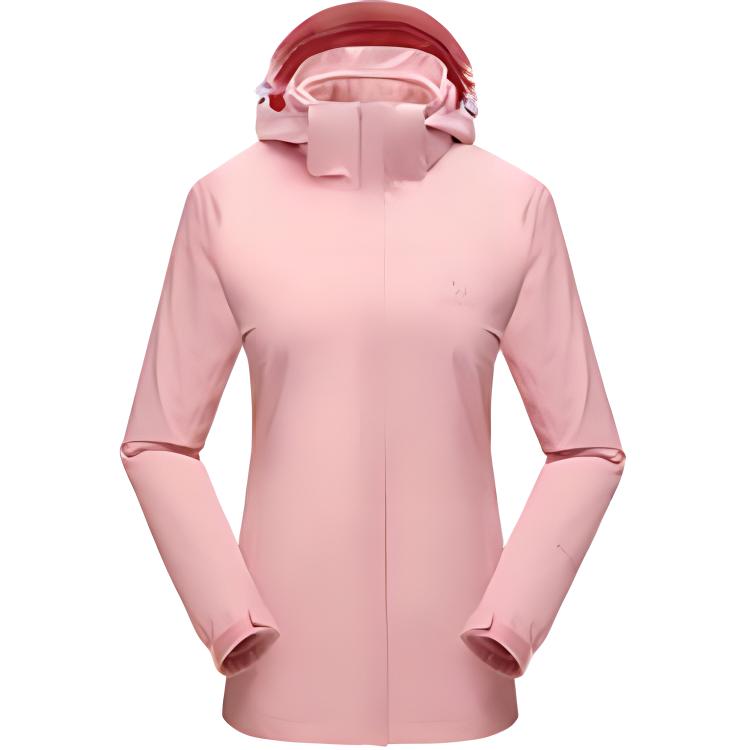(Women) CAMEL Dopamine Pink 3-in-1 Waterproof Windproof Travel Jacket T9W118122
