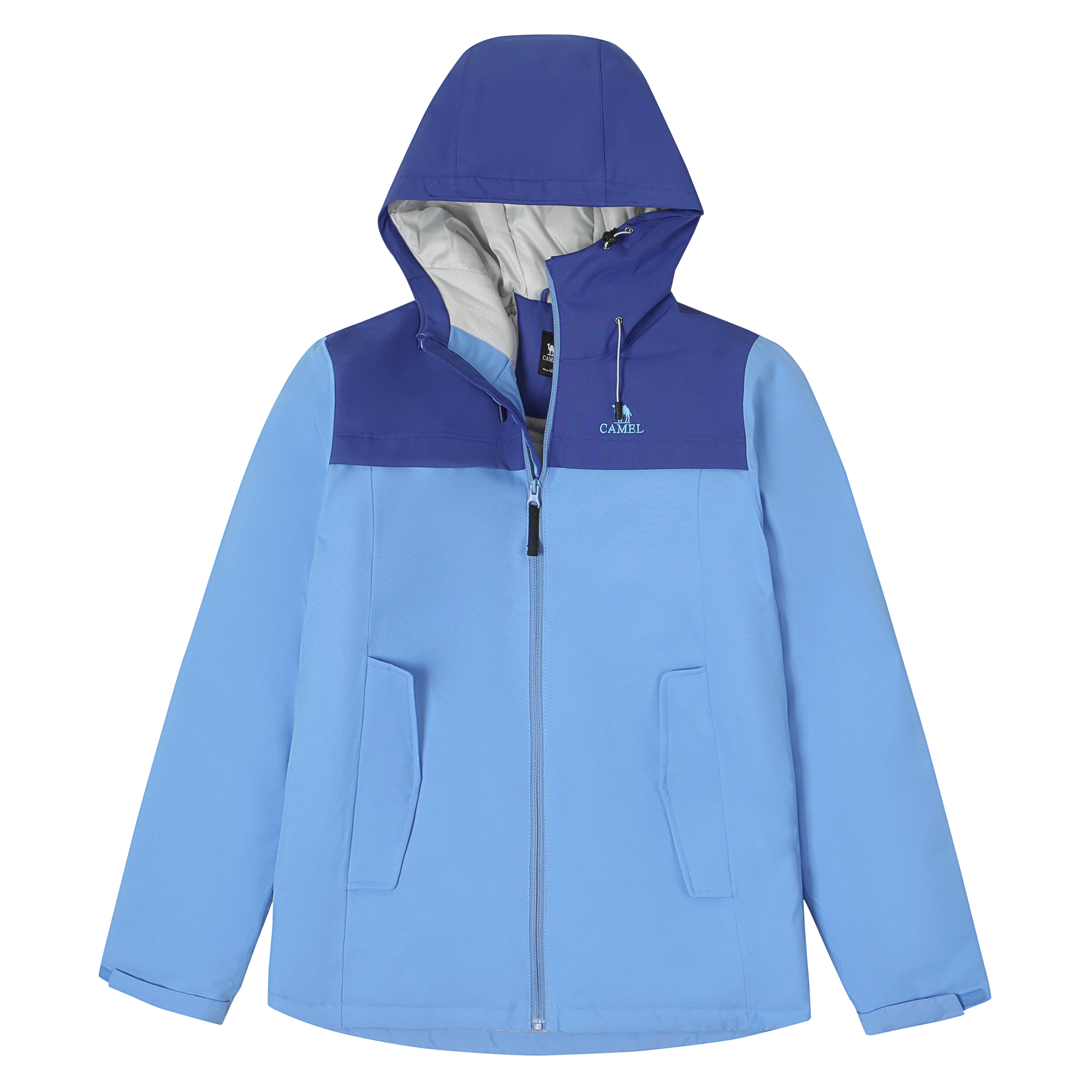 (Women) CAMEL Outdoor Colorblock Windproof Hooded Jacket A0W1UH112