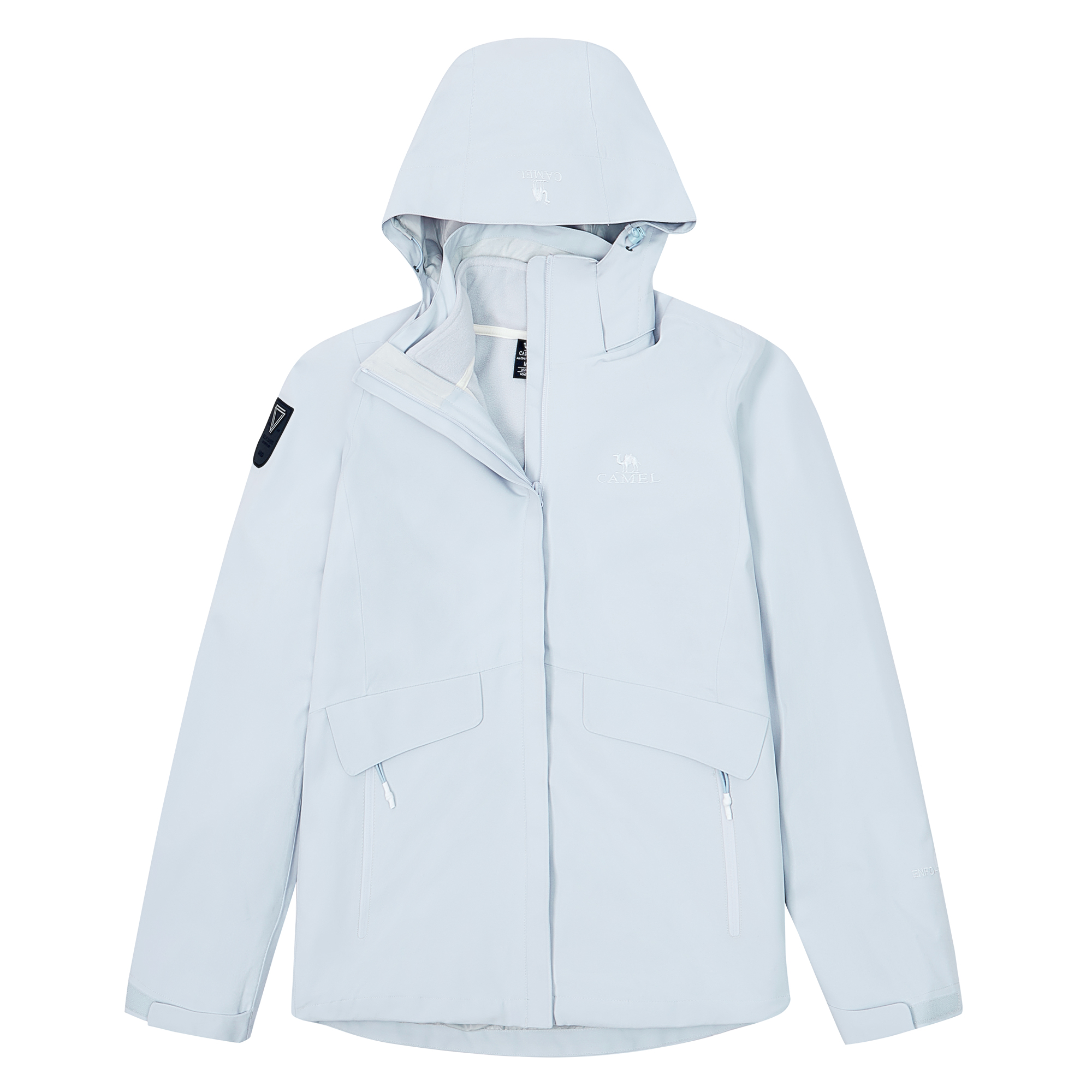 (Women) CAMEL Waterproof Windproof Outdoor Jacket for Hiking and Cold Weather 7A22263741