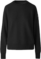 (Women) Canada Goose Black Crewneck Sweatshirt with Logo Patch. 7400LB-61 (Women) Canada Goose Black Crewneck Sweatshirt with Logo Patch. 7400LB-61