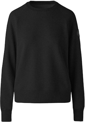 (W) カナダグース ブラック クルーネック スウェットシャツ ロゴパッチ付き。 7400LB-61 Order (W) カナダグース ブラック クルーネック スウェットシャツ ロゴパッチ付き。 7400LB-61