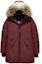 Buy (Women) Canada Goose Burgundy Hooded Zip-Up Mid-Length Coat 3030L-810