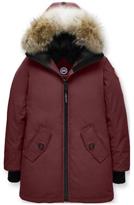 (Women) Canada Goose Burgundy Hooded Zip-Up Mid-Length Coat 3030L-810 Order (Women) Canada Goose Burgundy Hooded Zip-Up Mid-Length Coat 3030L-810
