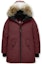 Order (Women) Canada Goose Burgundy Hooded Zip-Up Mid-Length Coat 3030L-810