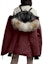 Lookbook (Women) Canada Goose Burgundy Hooded Zip-Up Mid-Length Coat 3030L-810