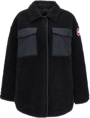 (Women) Canada Goose Colorblock Fleece Jacket Loose Fit Long Sleeve Coat 6845W4-761 Buy (Women) Canada Goose Colorblock Fleece Jacket Loose Fit Long Sleeve Coat 6845W4-761