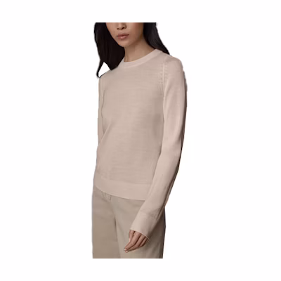 (Women) Canada Goose Crewneck Knit Sweater Light Gray/Brown 7024L-149