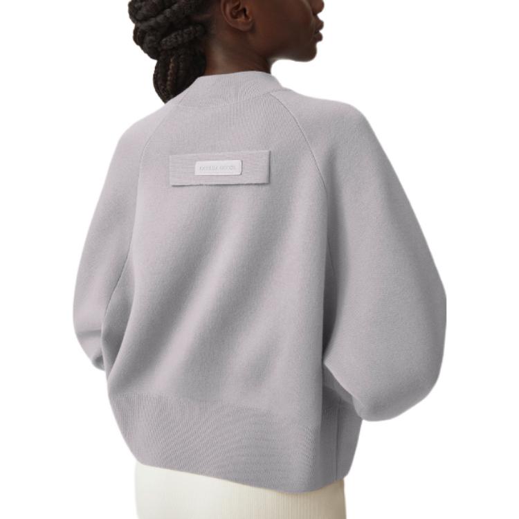 Shop (W) Canada Goose FW22 Sweater Kelabu Lunar Stone Half-Turtleneck. 7072W-439