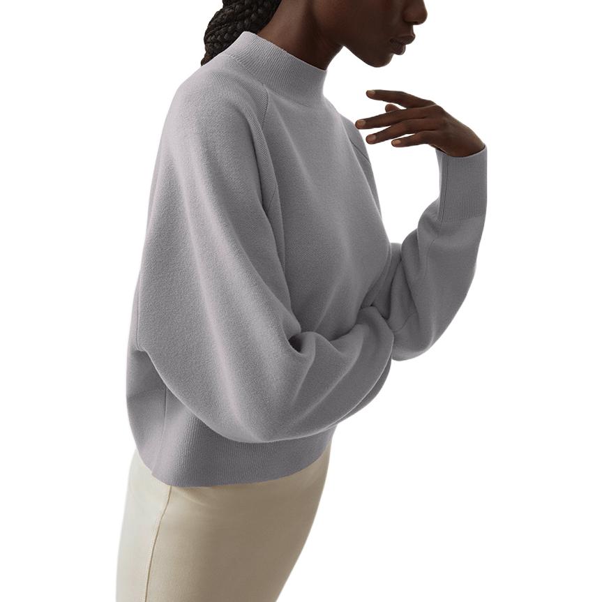 Purchase (W) Canada Goose FW22 Sweater Kelabu Lunar Stone Half-Turtleneck. 7072W-439