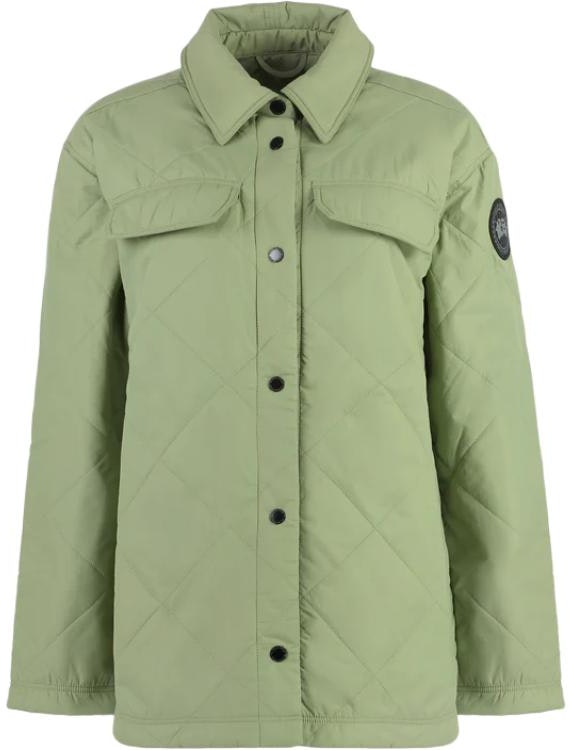 women-canada-goose-green-plain-long-sleeve-button-up-jacket-6847-w-1481