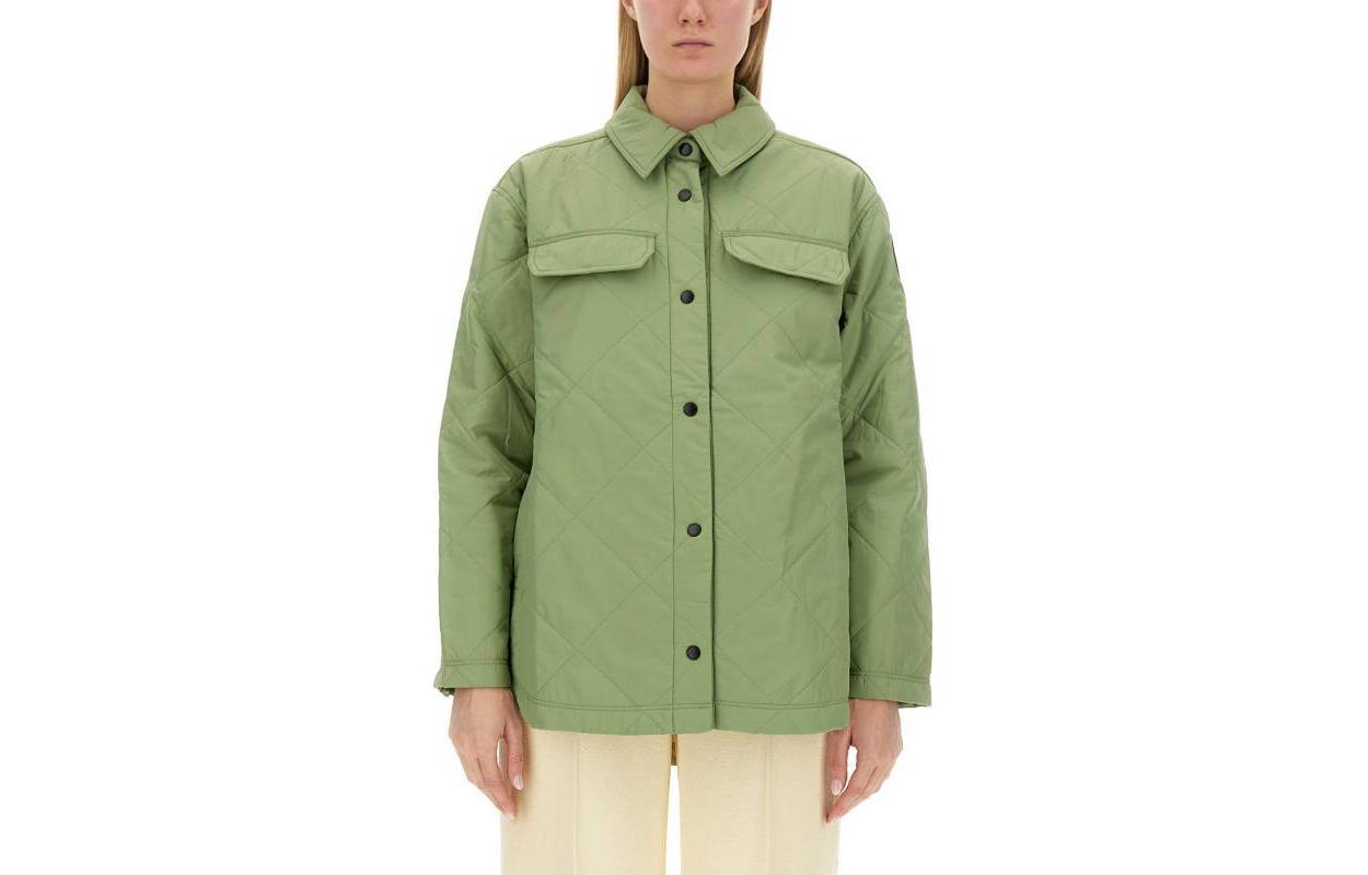 Order (W) 캐나다구스 그린 솔리드 긴소매 버튼업 자켓 6847W-1481