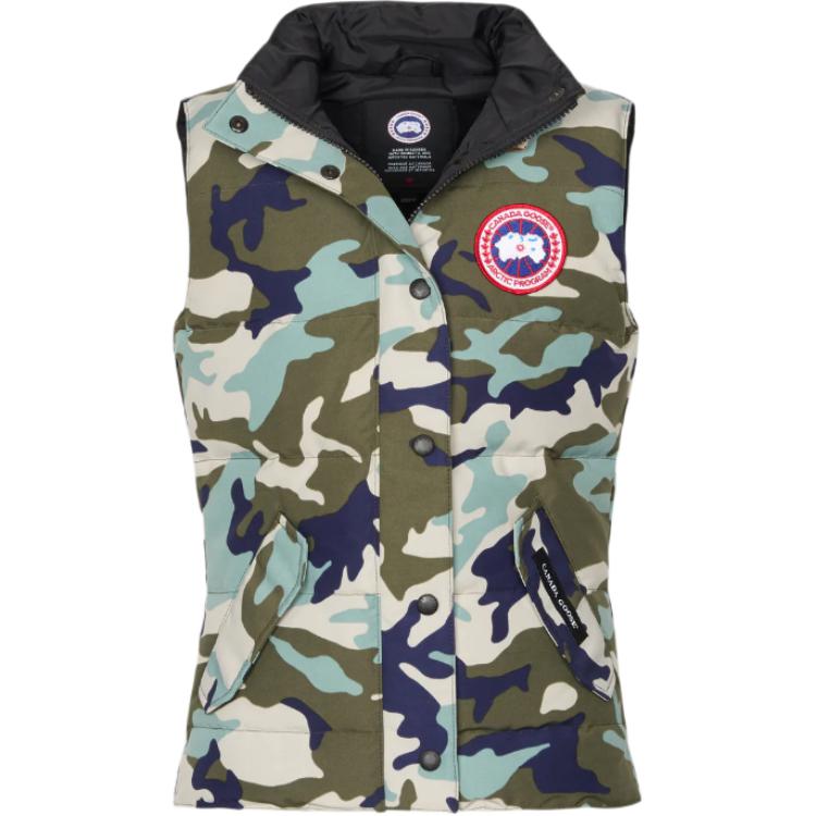 (Women) Canada Goose  Minden Green Down Vest - Red Label, Breathable & Comfy. 2832LP-816