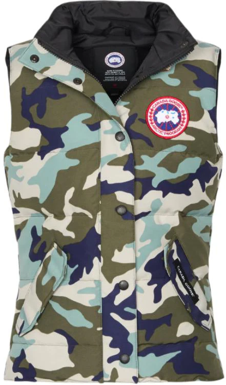 women-canada-goose-minden-green-down-vest-red-label-breathable-and-comfy-2832-lp-816