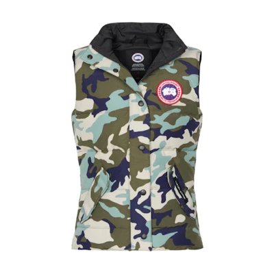 (Women) Canada Goose Minden Green Down Vest - Red Label, Breathable & Comfy. 2832LP-816
