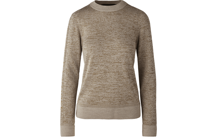 (Women) Canada Goose  Reflective Logo Wool Sweater Brown SS22. 7024L1-1108