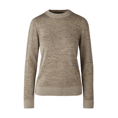 (Women) Canada Goose Reflective Logo Wool Sweater Brown SS22. 7024L1-1108