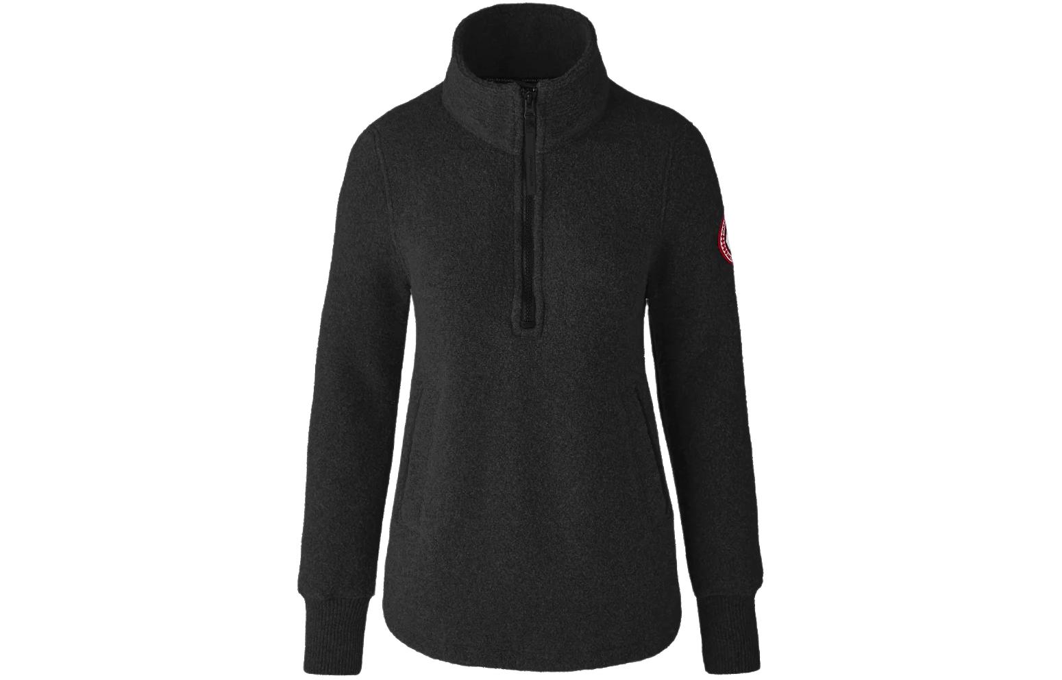 (Women) Canada Goose  Severn ½ Zip Logo Sweater Black. 7101W-61