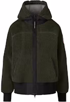 (Women) Canada Goose Simcoe SS22 Logo Patch Wool Fleece Zip Hoodie Jacket Deep Gray-Green 7016W-663 (Women) Canada Goose Simcoe SS22 Logo Patch Wool Fleece Zip Hoodie Jacket Deep Gray-Green 7016W-663