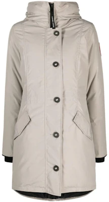 (W) 加拿大鹅素色连帽纽扣中长款派克大衣 - 暖灰色 2580W-432 Buy (W) 加拿大鹅素色连帽纽扣中长款派克大衣 - 暖灰色 2580W-432