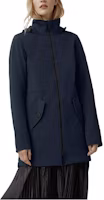 (Women) Canada Goose Solid Color Zip-Up Jacket Ocean Blue 2412L-63 (Women) Canada Goose Solid Color Zip-Up Jacket Ocean Blue 2412L-63