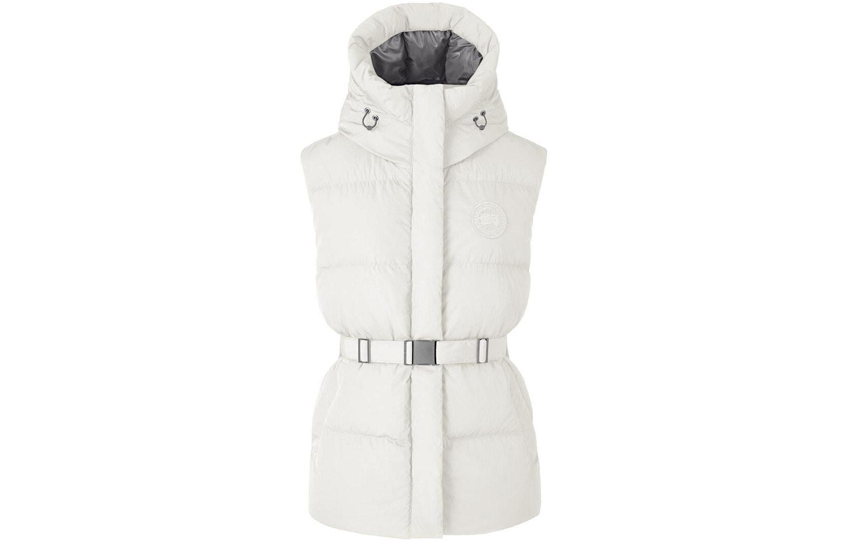 (Women) Canada Goose  White Down-Filled Zip-Up Vest 8813W-433