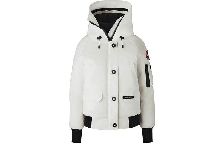 Buy (Women) Canada Goose  White Short Down Jacket with Red Label, Waterproof & Windproof. 2050W-433