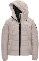 (Women) Canada Goose Abbott Windproof Waterproof Logo Hooded Down Jacket Soft Pink 2220LB-856 (Women) Canada Goose Abbott Windproof Waterproof Logo Hooded Down Jacket Soft Pink 2220LB-856