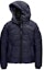 Order (Women) Canada Goose Abbott Red Patch Navy Blue Hooded Down Jacket 2220L-63