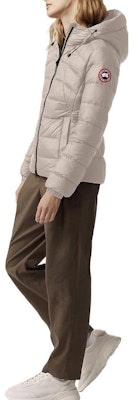 (W) カナダグース アボットシリーズ 冬用フード付きダウンジャケット - グレーベージュ 2220L-856 Purchase (W) カナダグース アボットシリーズ 冬用フード付きダウンジャケット - グレーベージュ 2220L-856