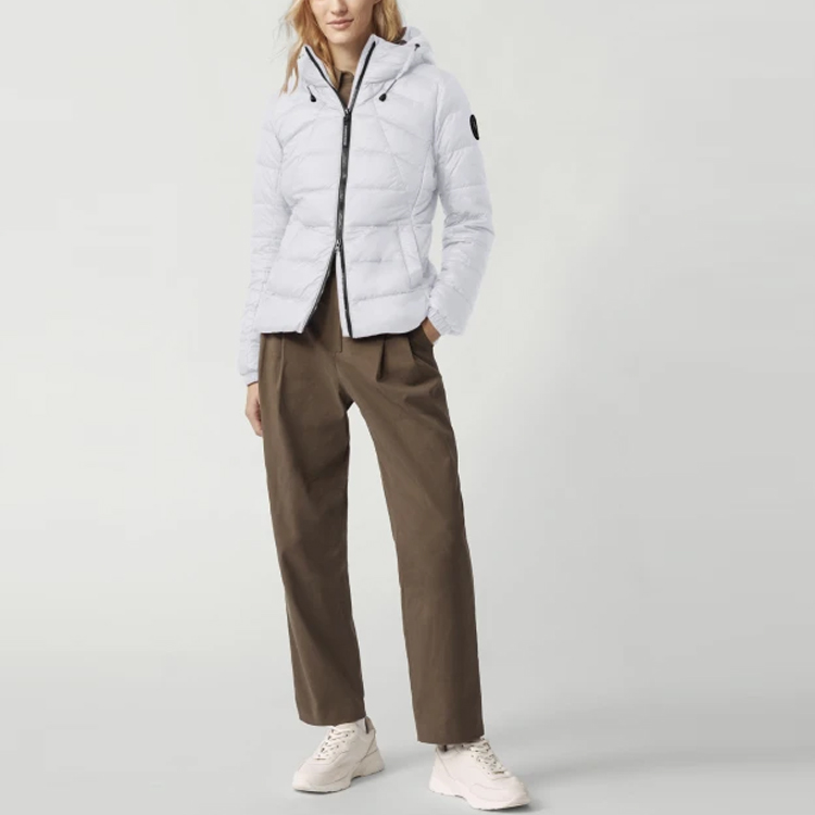Shop (Women) Canada Goose Abbott Series SS22  Lightweight Short Down Jacket White. 2220LB-433