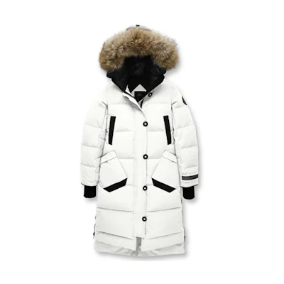 (Women) Canada Goose Aldridge Black Label Parka Winter Jacket Abalakun White 3032LB-433