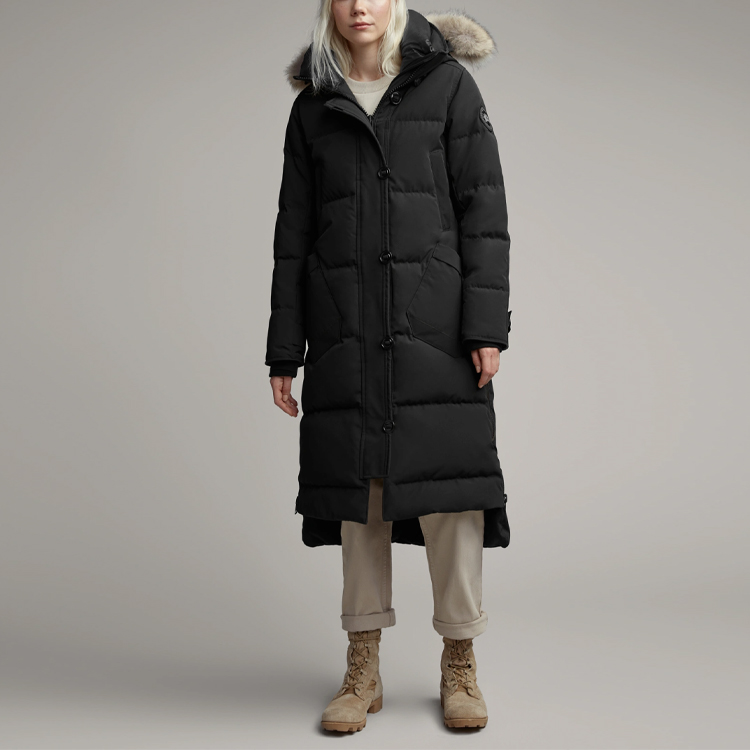 Lookbook (W) 加拿大鵝 Aldridge 長版黑色羽絨外套 冬季保暖夾克 3032LB-61