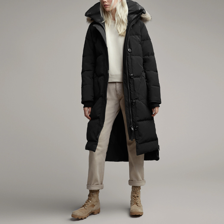 Purchase (W) 加拿大鵝 Aldridge 長版黑色羽絨外套 冬季保暖夾克 3032LB-61