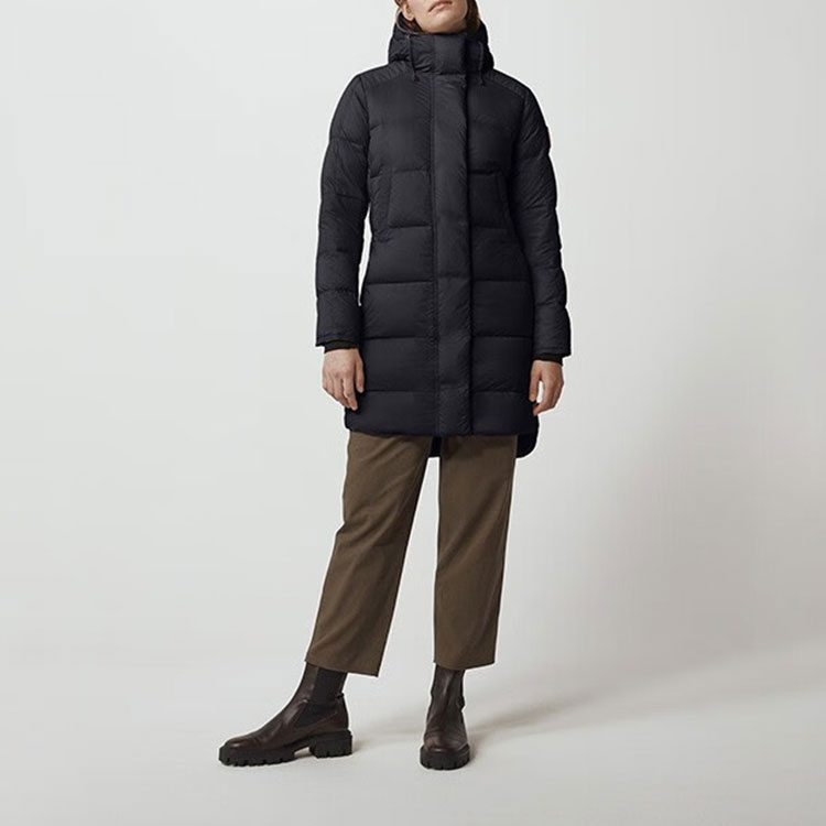 (Women) Canada Goose Alliston FW22 Black Label Reflective Hooded Down Jacket Navy Women 5077LB-67 圖 3