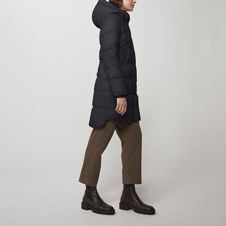 (Women) Canada Goose Alliston FW22 Black Label Reflective Hooded Down Jacket Navy Women 5077LB-67 圖 5