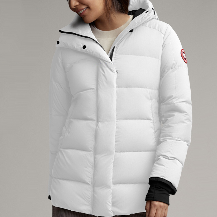 Lookbook (W) 加拿大鵝 Alliston系列紅色補丁羽絨外套 5076L-433