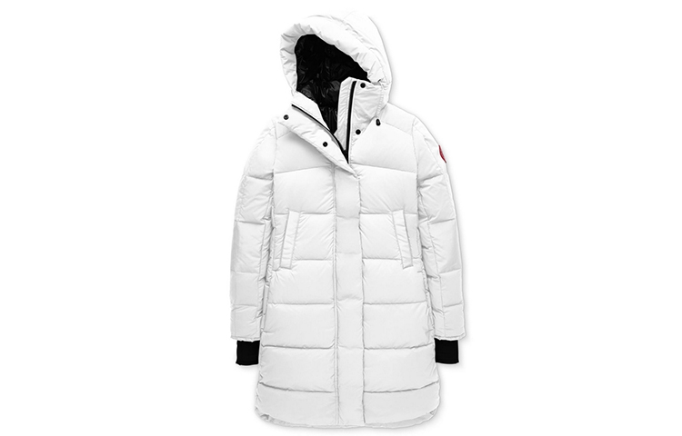 (Women) Canada Goose Alliston White Hooded Down Jacket 5077L-433