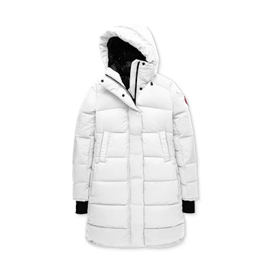 (Women) Canada Goose Alliston White Hooded Down Jacket 5077L-433