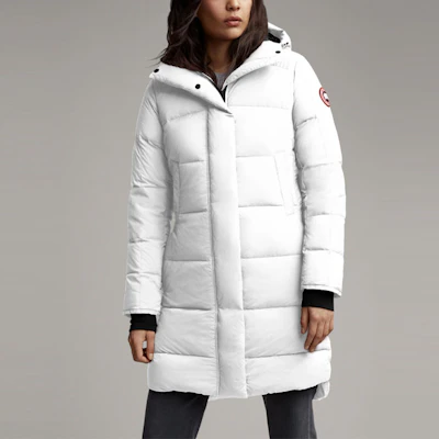 (Women) Canada Goose Alliston White Hooded Down Jacket 5077L-433 Lookbook (Women) Canada Goose Alliston White Hooded Down Jacket 5077L-433