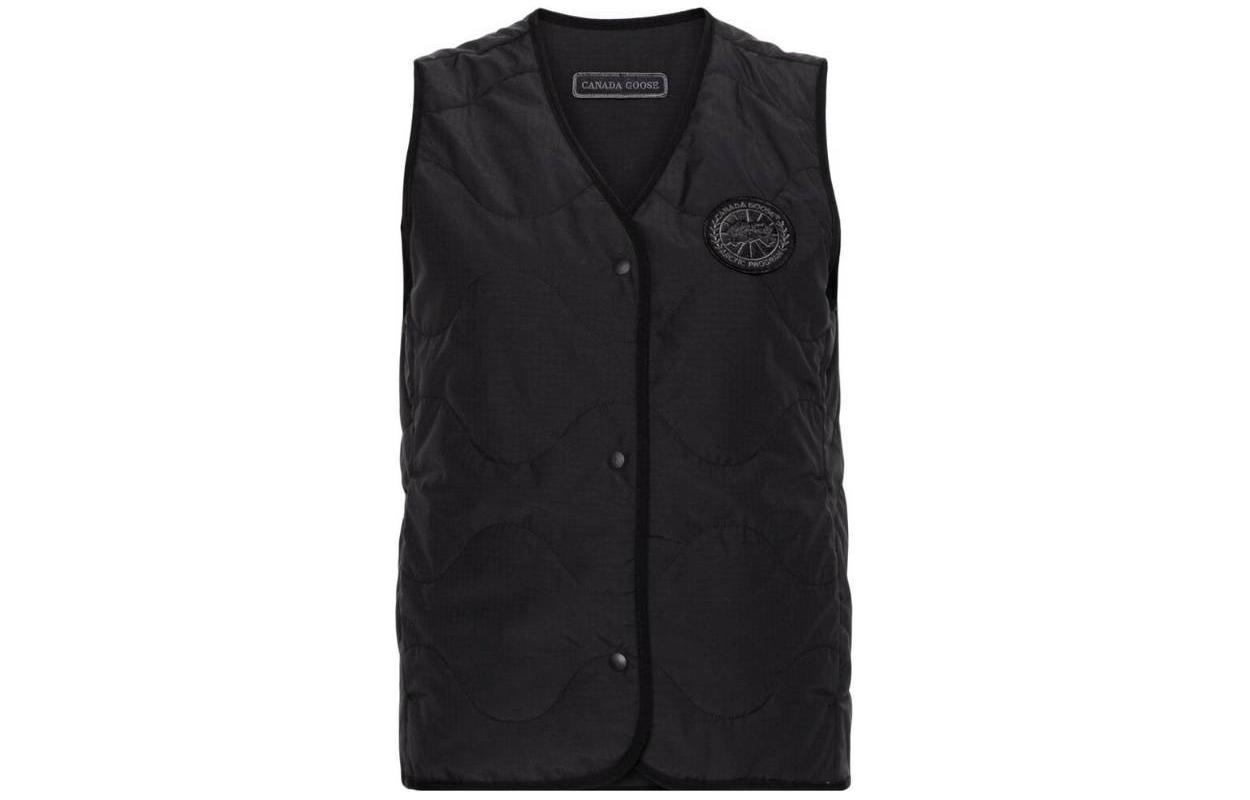 (Women) Canada Goose Annex Liner  Black V-Neck Sleeveless Vest. 3598WB-61