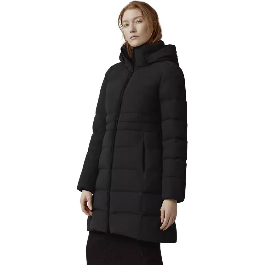 Lookbook (Women) Canada Goose Aurora  Black Down Hoodie Jacket FW22 3901W-61