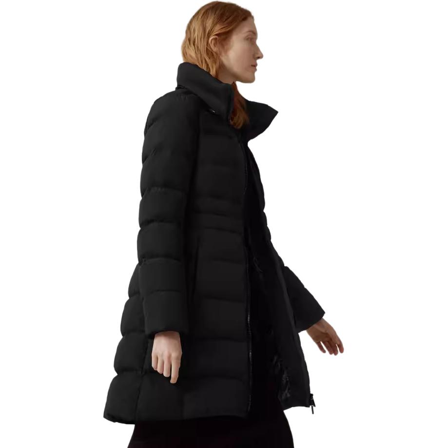 Shop (Women) Canada Goose Aurora  Black Down Hoodie Jacket FW22 3901W-61