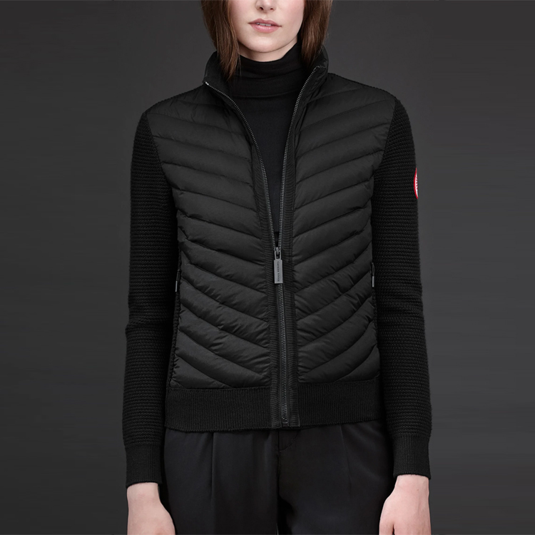 (Women) Canada Goose Black HyBridge Knit Stand Collar Down Jacket 6830L-61 圖 3