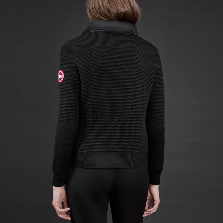 (Women) Canada Goose Black HyBridge Knit Stand Collar Down Jacket 6830L-61 圖 4